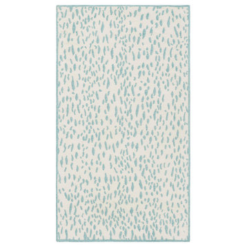 Safavieh Marbella Collection MRB657 Rug, Ivory/Turquoise, 2'3" X 4'