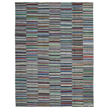 Rug N Carpet - Handmade Oriental 11' 4'' x 15' 3'' Rustic Patchwork Kilim Rug
