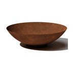 Metallic Series Round Corten Steel Bowl Planter, 22"