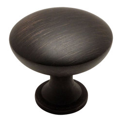 Cosmas - Cosmas 5305ORB Oil Rubbed Bronze Round Cabinet Knob, 1-1/4" Diameter, Set of 5 - Cabinet And Drawer Knobs