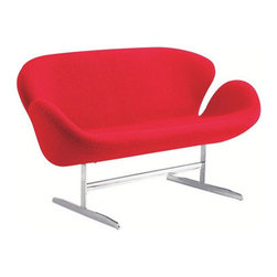 Modern Curved Sofa-Red - Products