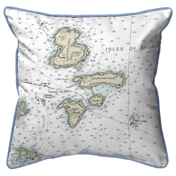 Betsy Drake Isle of Shoals, NH Nautical Map Extra Large Zippered Indoor/Outdoor
