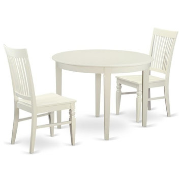 3-Piece Table And Chair Set For 2, Dinette Table And 2 Kitchen Chairs
