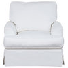 Sunset Trading Ariana Contemporary Fabric Slipcovered Chair in White