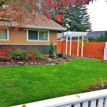Rain Garden Landscape Makeover with Lawn Reduction