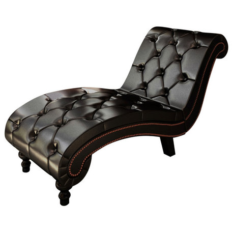 vidaXL Chaise Longue Padded Recliner Chair Lounge Sofa Chair Brown Faux Leather