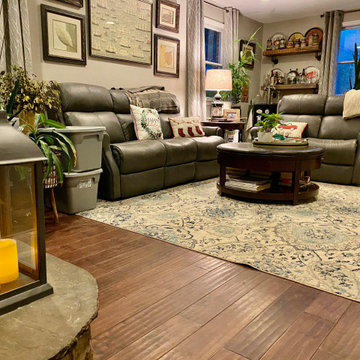 Family room renovation after