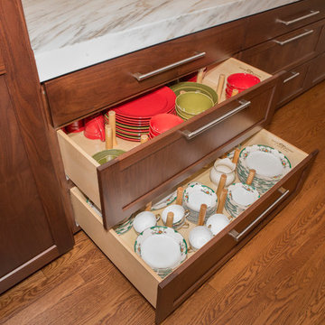 Mt. Prospect Kitchen Addition with Walnut Cabinets