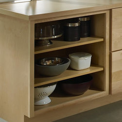 Open Shelving in Peninsula - Kitchen Cabinetry
