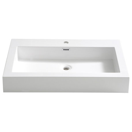 Livello 30" Integrated Sink/Countertop, White