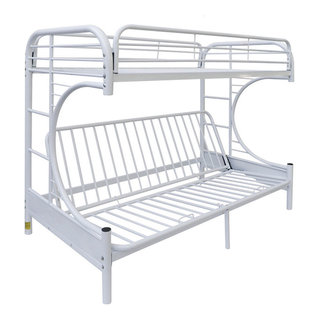 Metal Twin-Full Bunk Bed, Gold