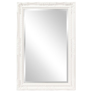 Howard Elliott Queen Ann Rectangular White Mirror
