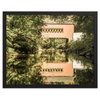 The Reflections of Wooddale Covered Bridge Aged Framed Photo Wall Art Print, Black, 16" X 20"