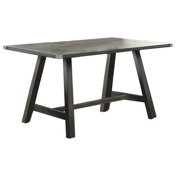 Counter Height Dining Table, Dark Gray