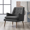 Modern Contemporary Urban Living Accent Chair, Gray