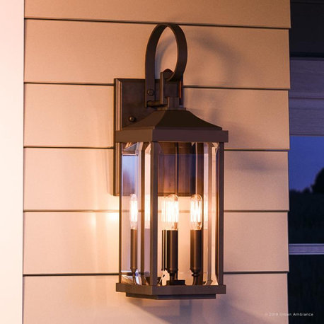 Luxury Colonial Outdoor Wall Light, 9.5, Olde Bronze Finish