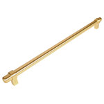Cosmas - Cosmas 161-319BB Brushed Brass 12-5/8" CTC (319mm) Euro Bar Pull - Manufacturer: Cosmas