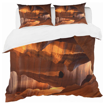 Red Limestone Caves Landscape Duvet Cover Set, Twin