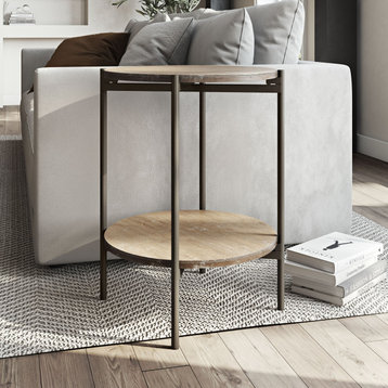 Kamryn Modern Accent Table, Brown