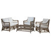 Panama Jack Seaside 4-Piece Living Set, Sunbrella Cabana Regatta