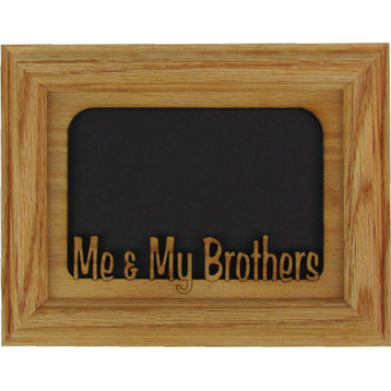 Me and My Brothers Oak Picture Frame and Oak Matte, 5"x7"