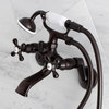 Kingston 6" Adjustable Wall Mount Clawfoot Tub Faucet, Oil Rubbed Bronze