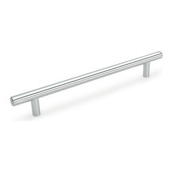 Cosmas - Cosmas 305-224CH Polished Chrome 8-7/8&rdquo; CTC (224mm) Euro Bar Pull [10-PACK] - Cabinet And Drawer Handle Pulls