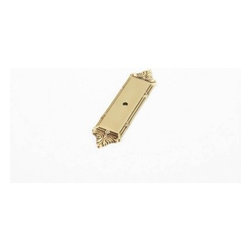 SCHAUB 761-ALP VERSAILLES BACKPLATE FOR KNOB, ANTIQUE LIGHT POLISH, 4-1/4 INCH - Cabinet And Drawer Hardware