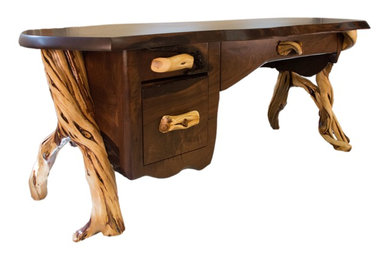 Inspiration for a home office remodel in Cleveland