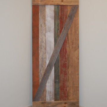 Reclaimed Multi-Hue Barn Board Sliding Door