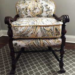 Re-Upholstery: Antique Accent Chair - Armchairs And Accent Chairs