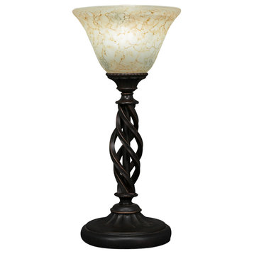 Toltec Lighting Elegante Table Lamp, Dark Granite, 7" Italian Glass