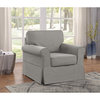 OSP Home Furnishings Ashton Chair with Fog Gray Fabric Slip Cover