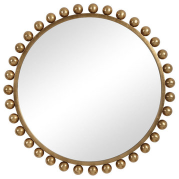 Uttermost Cyra Gold Round Mirror