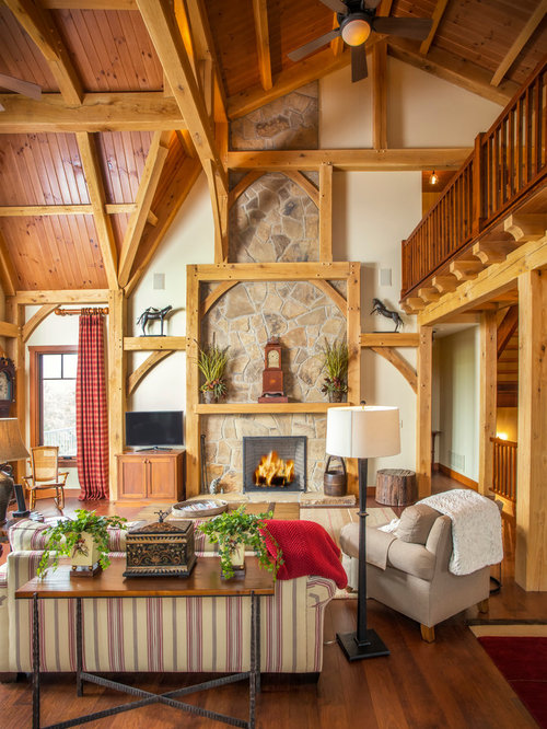 Timber Frame Living Room Houzz