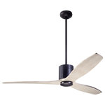 The Modern Fan Co. - LeatherLuxe Fan, Bronze/Black, 54" Whitewash Blades, Remote Control - From The Modern Fan Co., the original and premier source for contemporary ceiling fan design: the LeatherLuxe DC Ceiling Fan in Dark Bronze and Black Leather with Whitewash Blades and choice of control option.