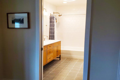 Inspiration for a craftsman bathroom remodel in Seattle