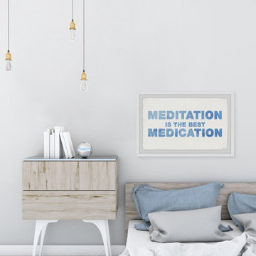 "Meditation is the Best Medication II" Framed Painting Print