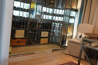 Example of a wine cellar design in Houston