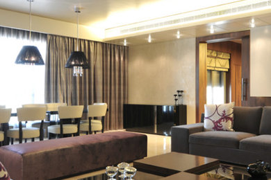 Example of a trendy living room design in Other