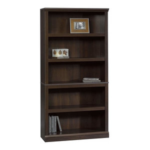 Sauder Select 5 Shelf Bookcase In Cinnamon Cherry Transitional
