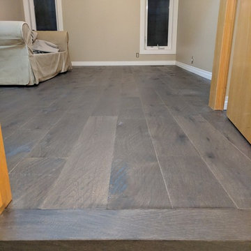 Woodline Parquetry - 7 1/2" x 3/4" Engineered Hickory with 45 Degree Hand Scrape