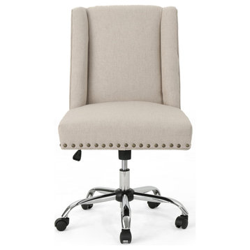 GDF Studio Quentin Contemporary Fabric Swivel Office Chair
