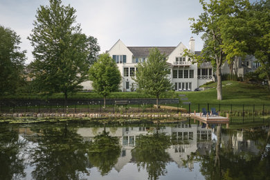 Inspiration for a transitional exterior home remodel in Minneapolis