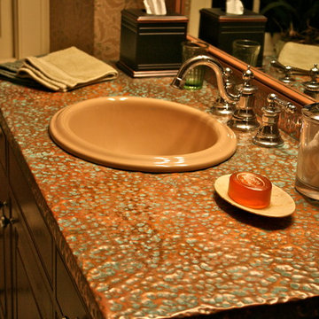 Hammered Copper Vanity