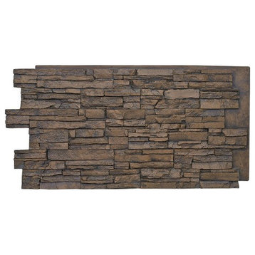 Faux Stone Wall Panel - ALPINE, Russet, 24in X 48in Wall Panel