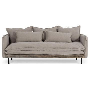 Jayda Modern Gray Fabric Sofa