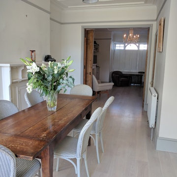 Oak Engineered Boards Installation, custom finished with white oil, Southfields