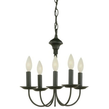 Candle 19" Chandelier, Black