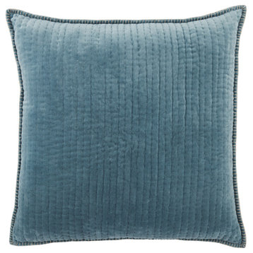 Jaipur Living Beaufort Stripes Blue/ Beige Throw Pillow, Polyester Fill